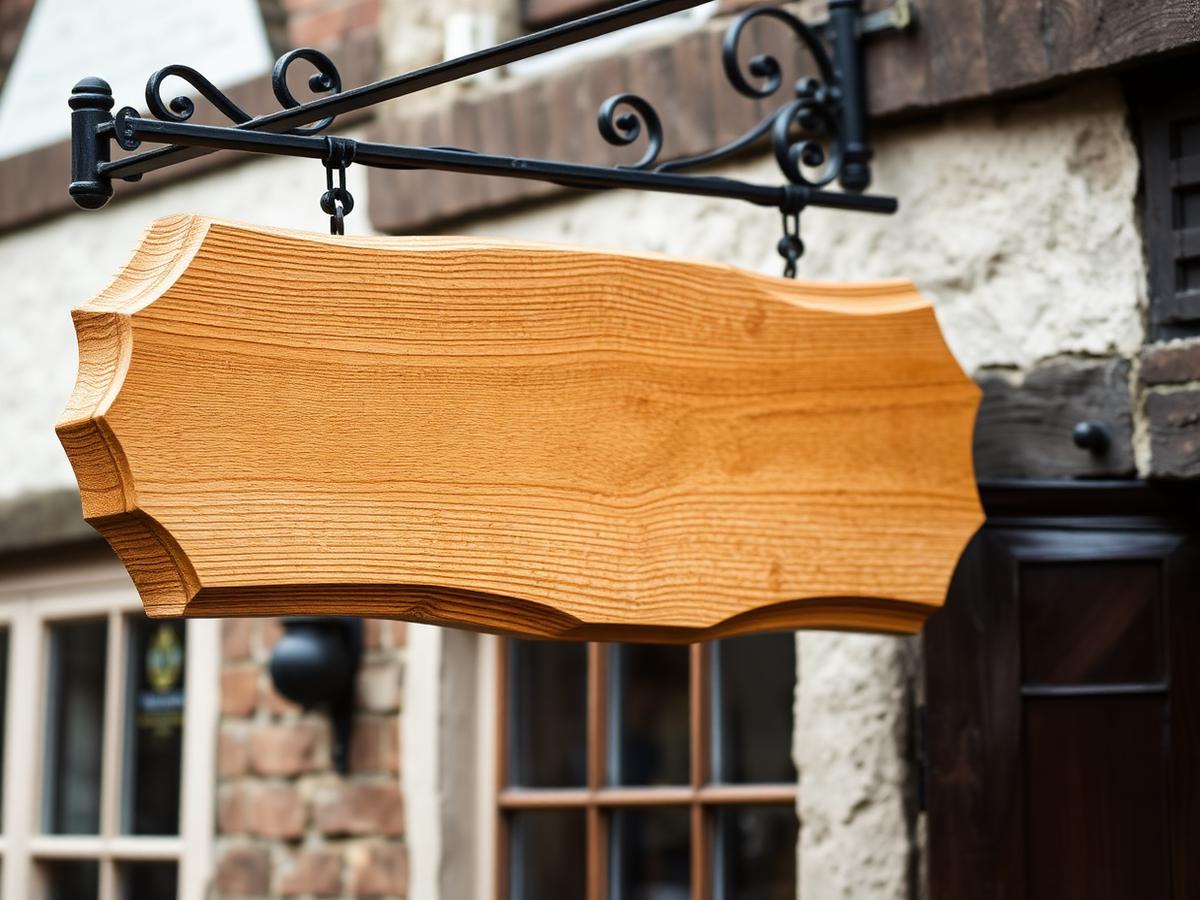 Hand finished wooden sign